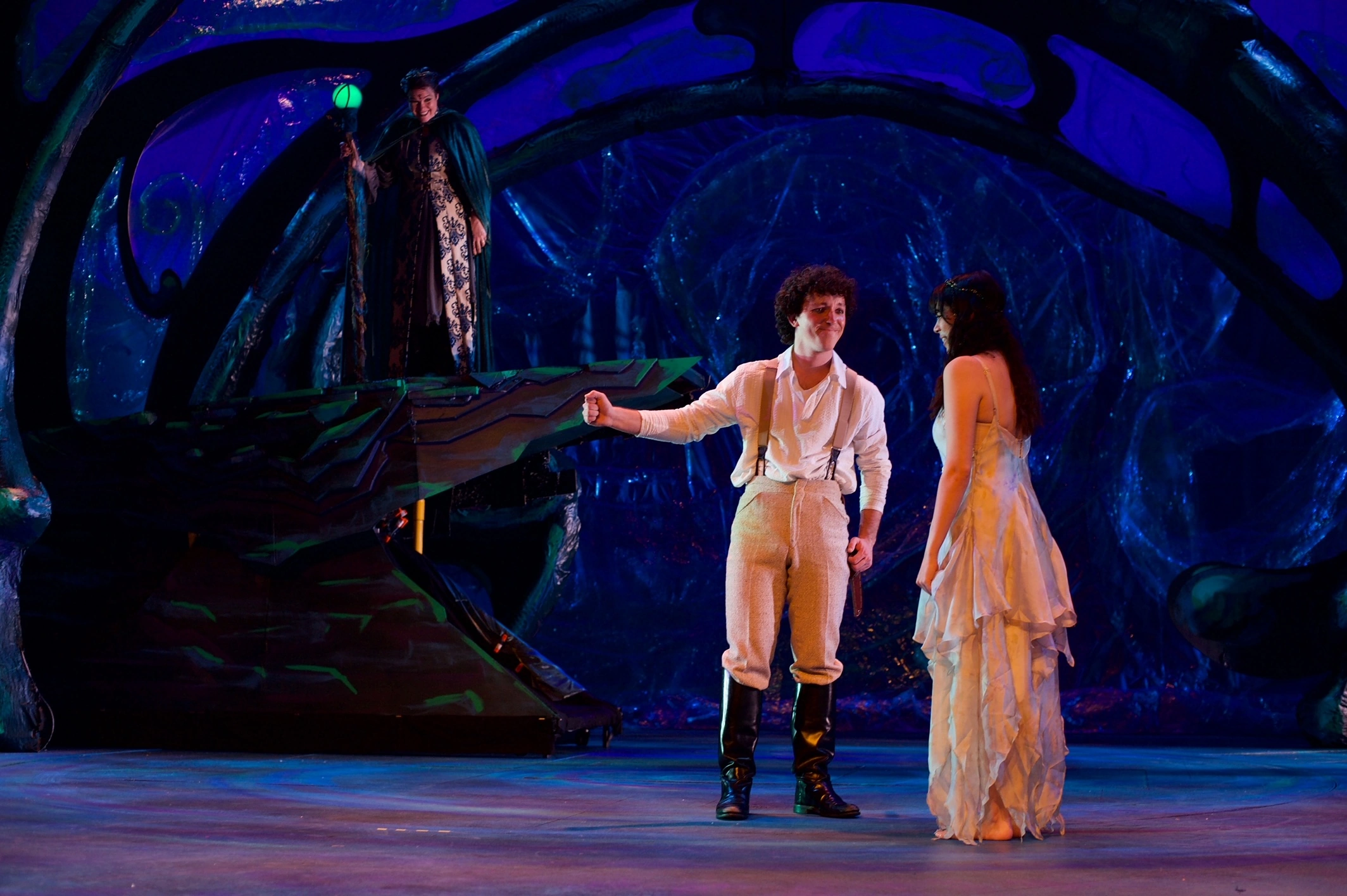 Isabella Biricik as Miranda with Ferdinand in The Tempest